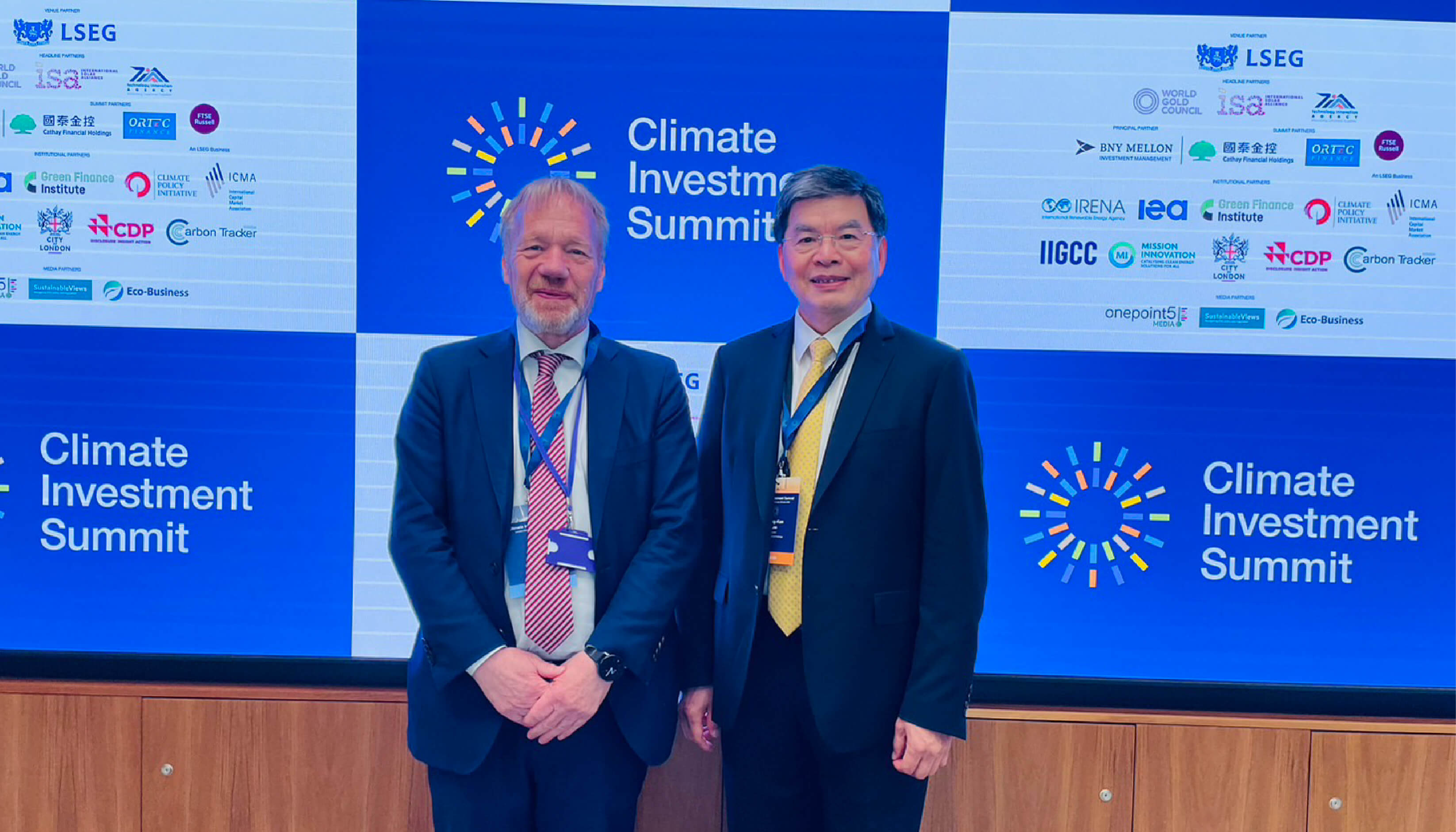 國泰金控總經理李長庚赴倫敦證交所，出席世界氣候基金會(WCF)主辦的氣候投資高峰論壇(CIS)